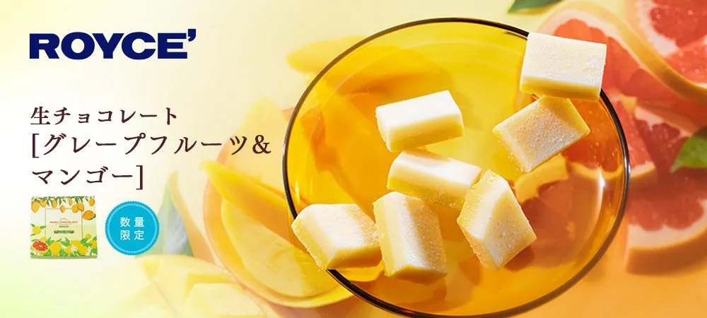 2層仕立ての生チョコレートとフレッシュな果実