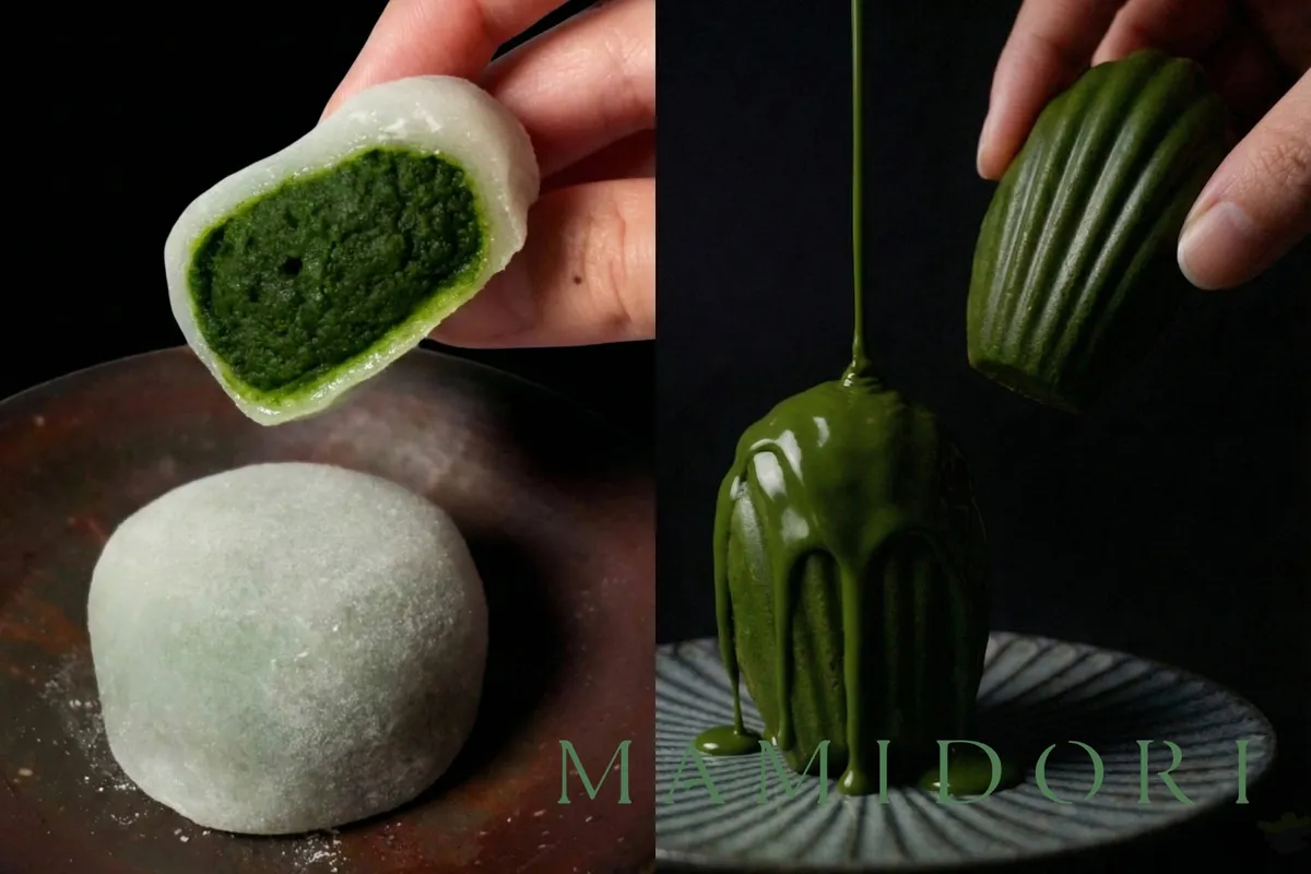 濃厚な抹茶大福と新作マドレーヌのイメージ