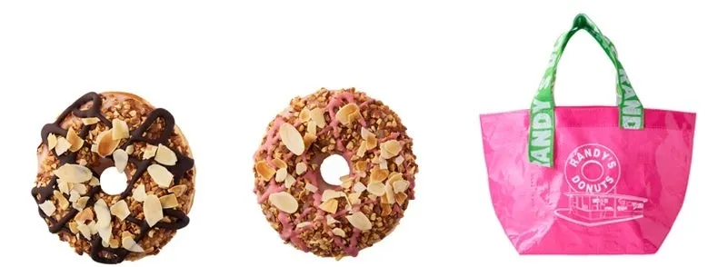 池袋店限定のドーナツ2種と限定カラーのオリジナルバッグ