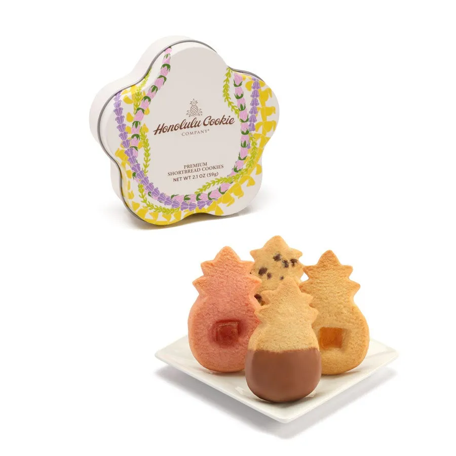 ホノルル・クッキー・カンパニーのフローラル・レ・ギフト缶とクッキー