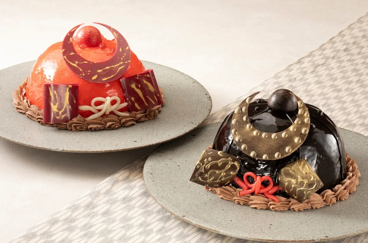 赤兜ショコラと黒兜ショコラの並び
