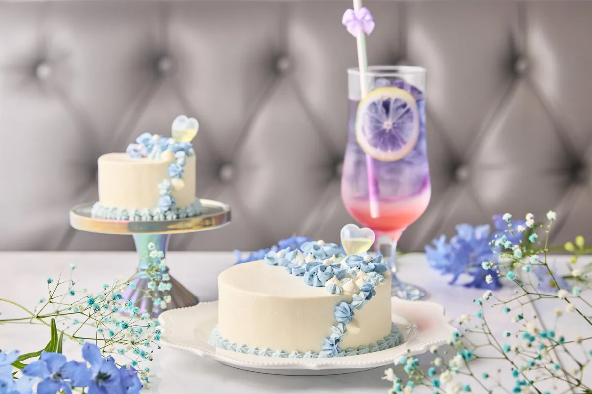 ネモフィラ色のケーキセット