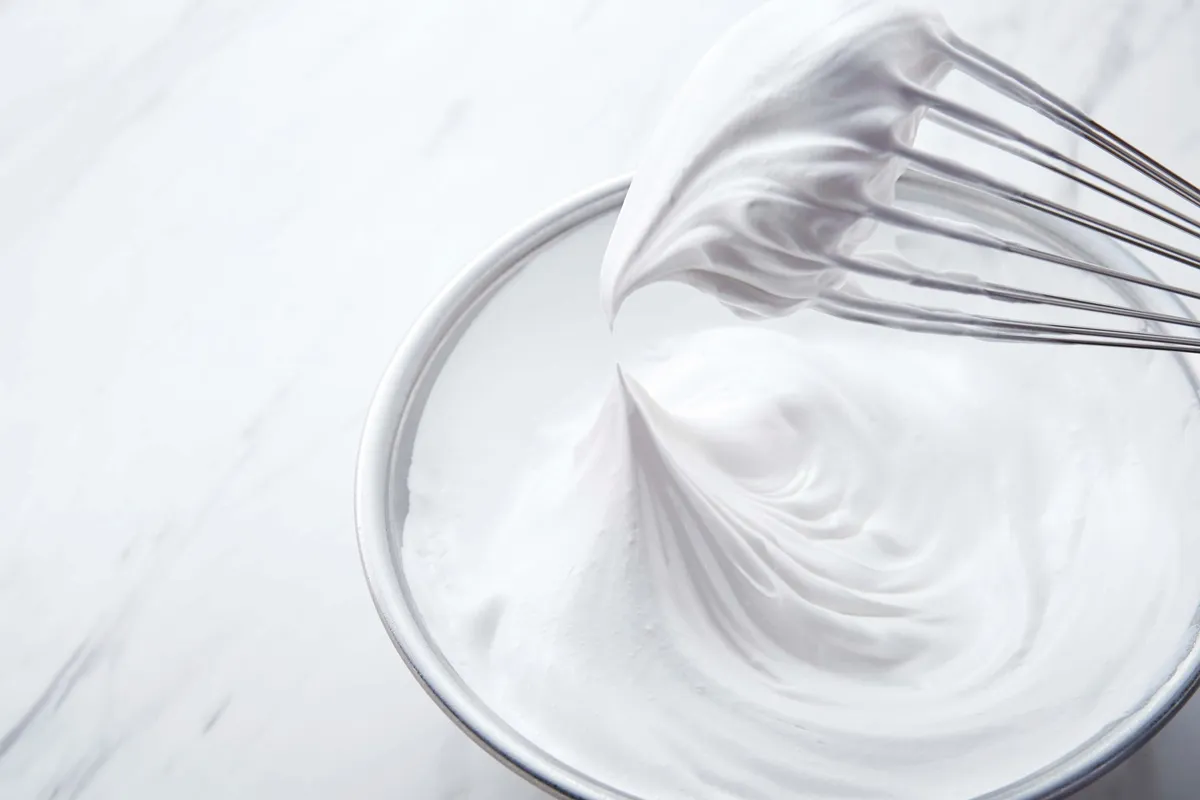 丁寧に泡立てられた真っ白な北海道産生クリーム