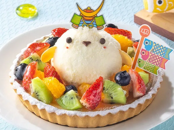 フルーツたっぷりのシマエナガチーズタルト