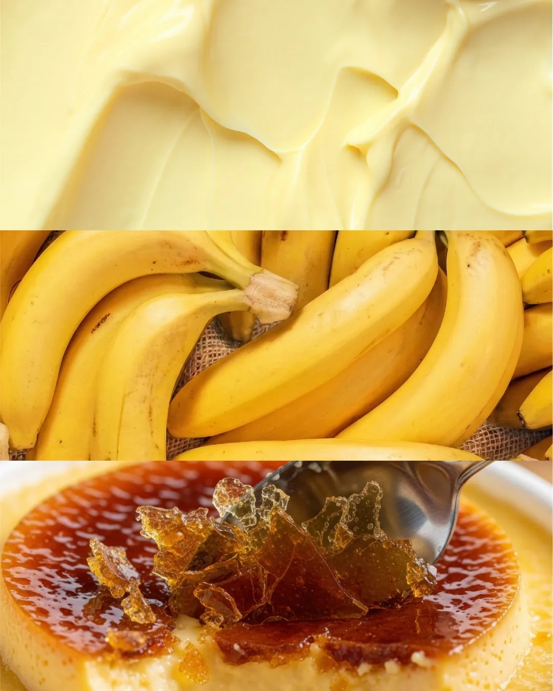 厳選されたバナナとカスタードのイメージ