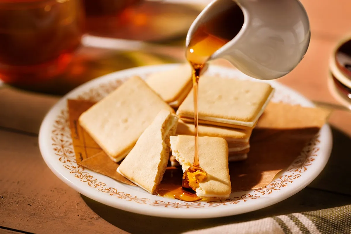 メープルシロップがたっぷりとかかったメープルバタークッキー