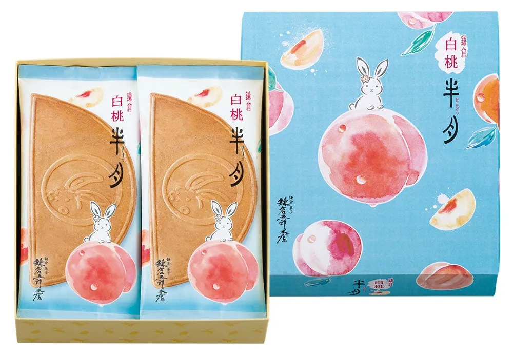 鎌倉白桃半月のギフトパッケージ