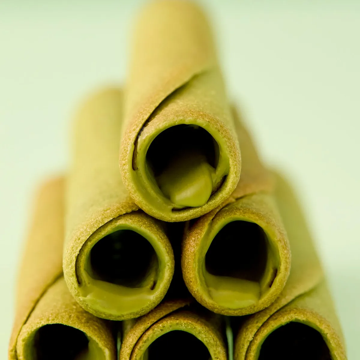 抹茶チョコが詰まった断面