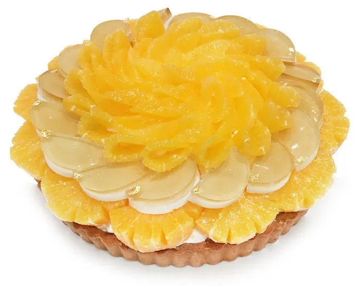 艶やかな柑橘が美しく並び、素材の良さが際立つアートケーキ