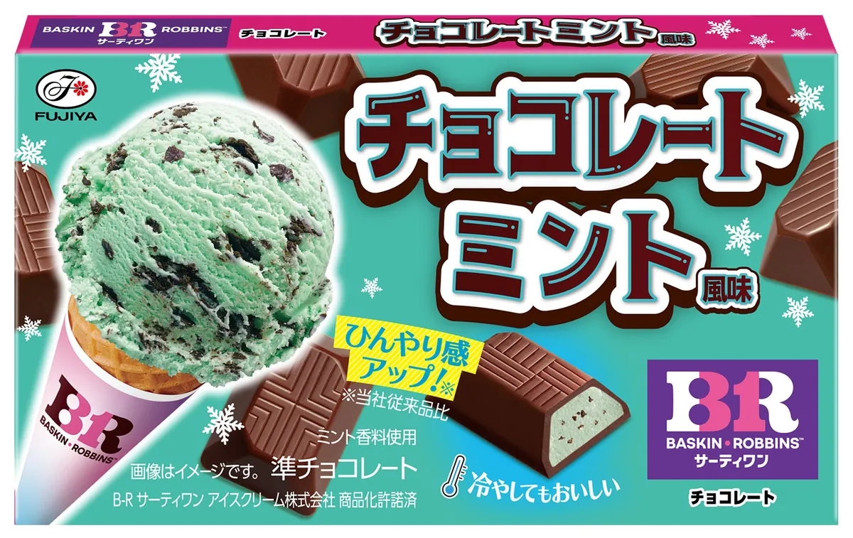 サーティワンチョコレート(チョコレートミント風味)の箱パッケージ