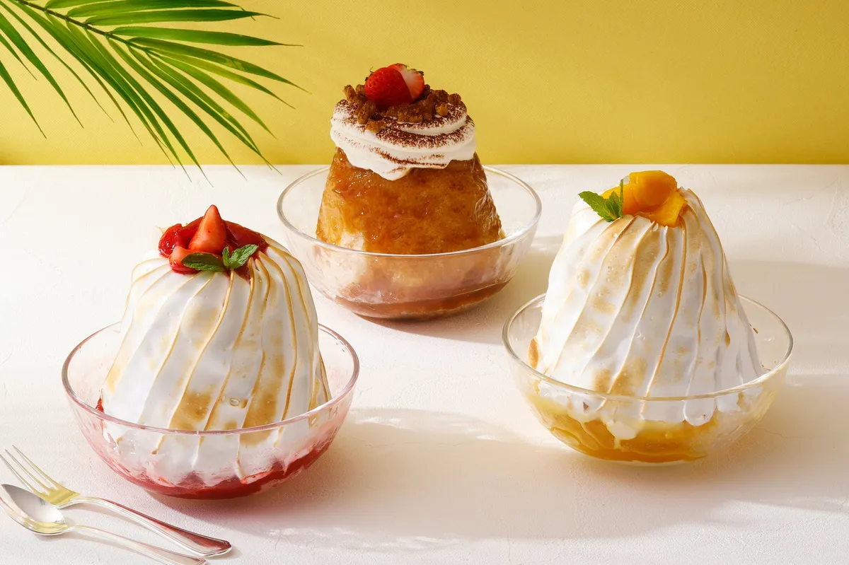 3種の華やかなフラッペ