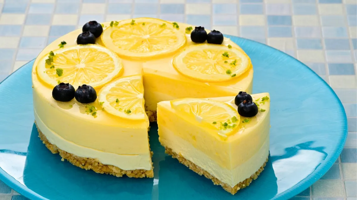 爽やかな檸檬のレアチーズケーキ