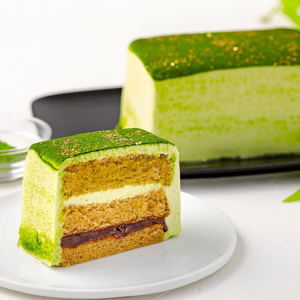 トップスの抹茶ケーキの断面