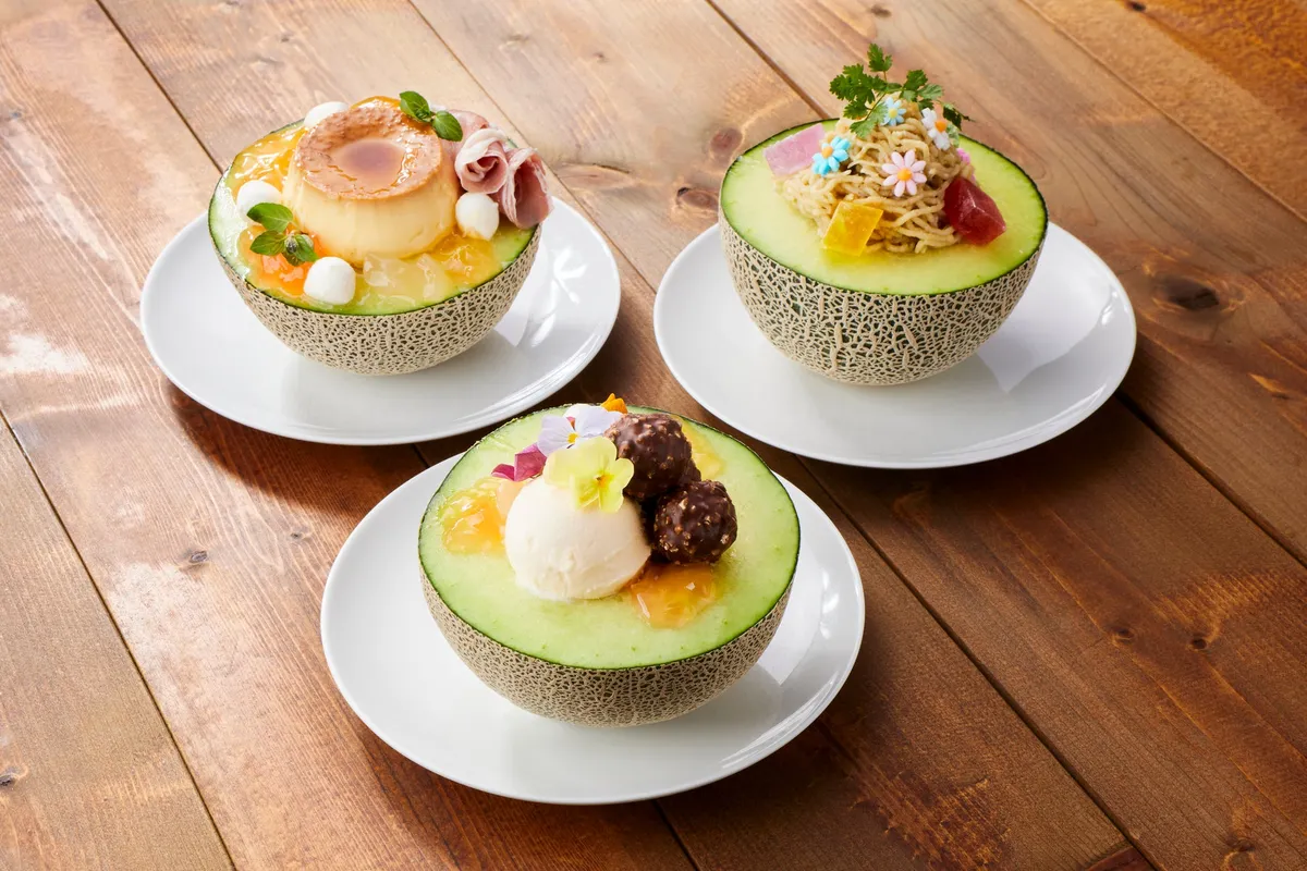 3種類の豪華なメロンボウル