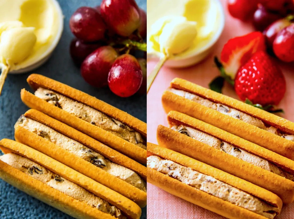 断面からたっぷりのクリームとフルーツが覗く、2種類のバターサンド「トロバタ」