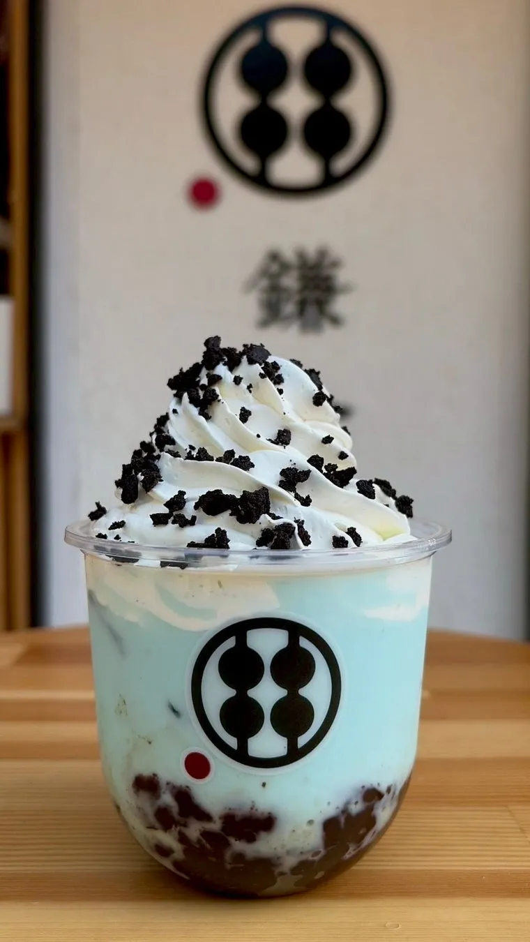 甘味処鎌倉のわらびもちドリンクのアップ