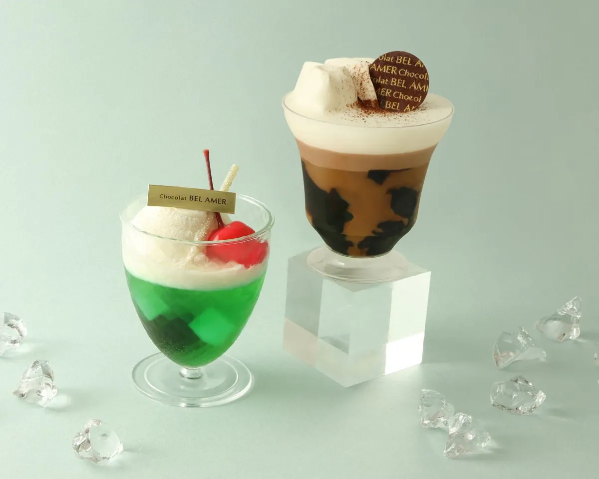 ジュレ クリームソーダとジュレ カフェの並び