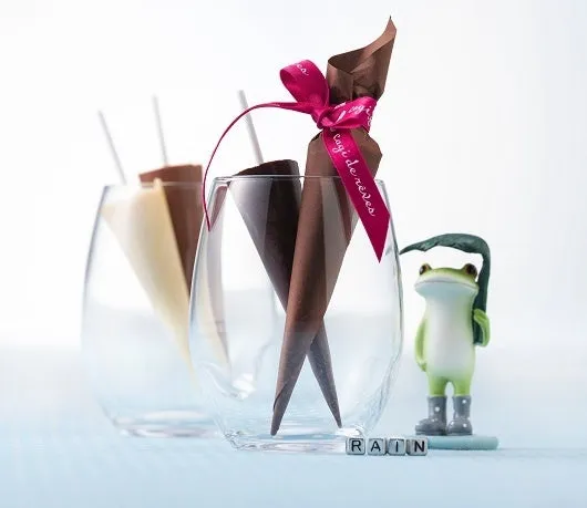 3種類のパラソル型チョコレート