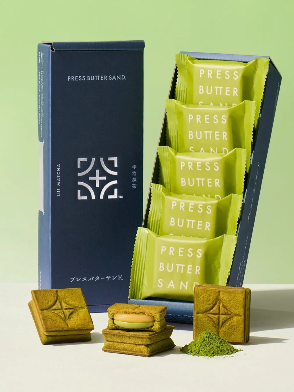 プレスバターサンドのバターサンド〈宇治抹茶〉