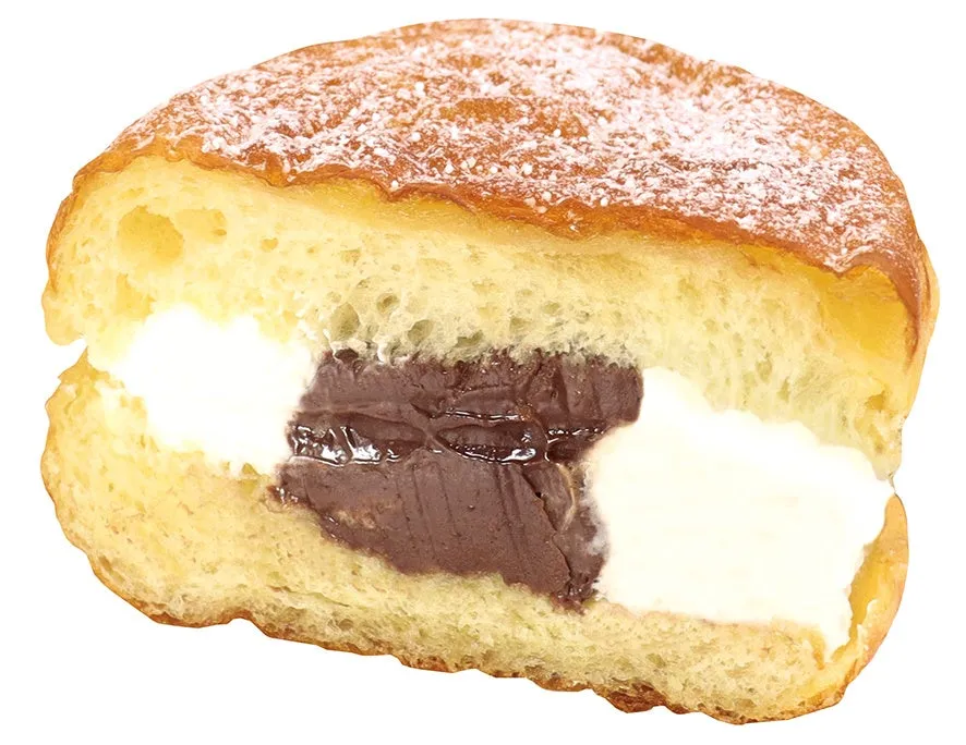 不二家の生ドーナツ(チョコレート)の断面