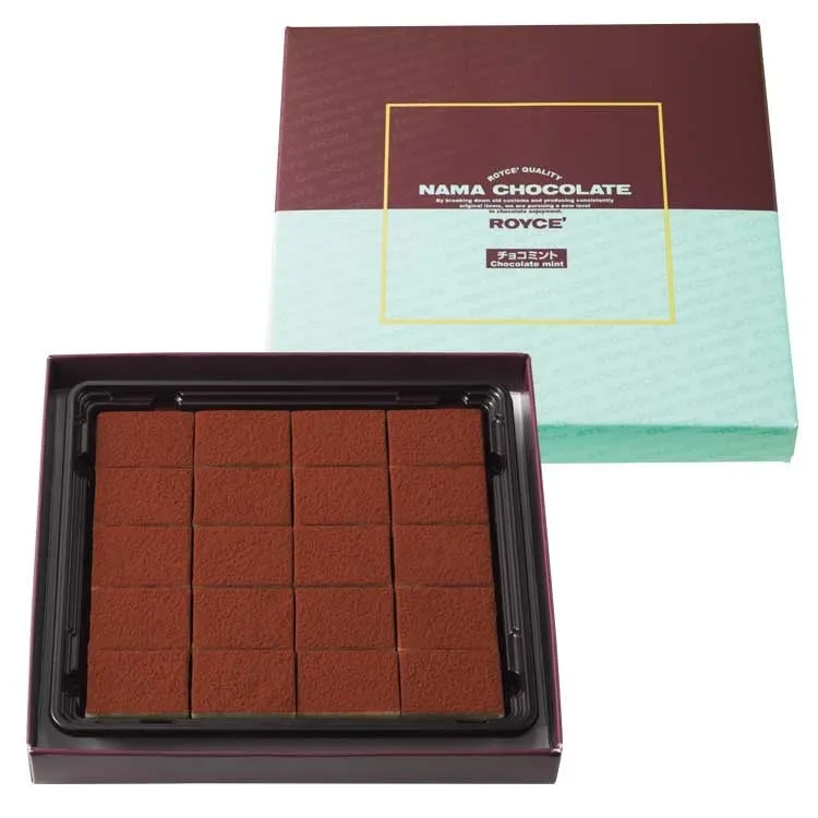 チョコミントの生チョコレートパッケージ