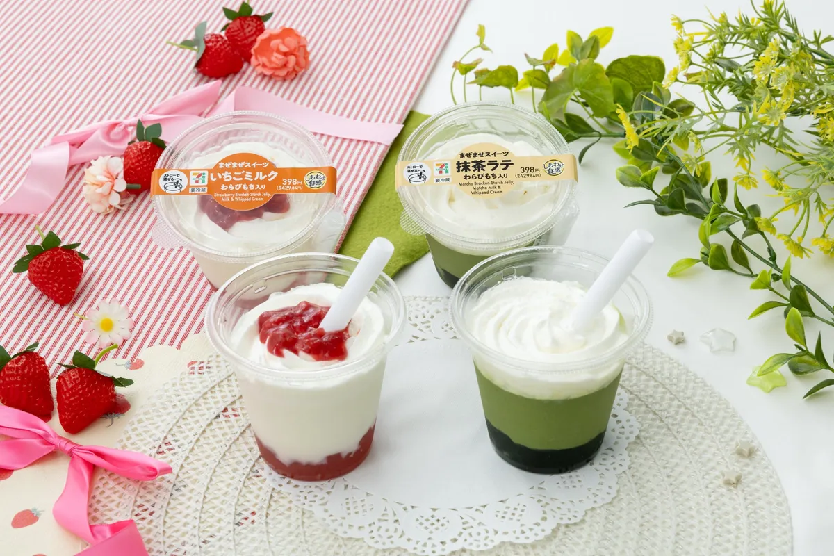 華やかに並ぶ2種類のまぜまぜスイーツ