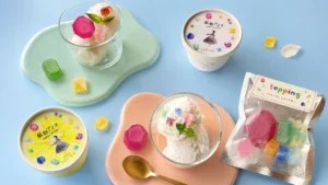 宝石を食べる体験!?琥珀糖が煌めくハラペコラボの「鉱物アイス」が6月19日に新発売!