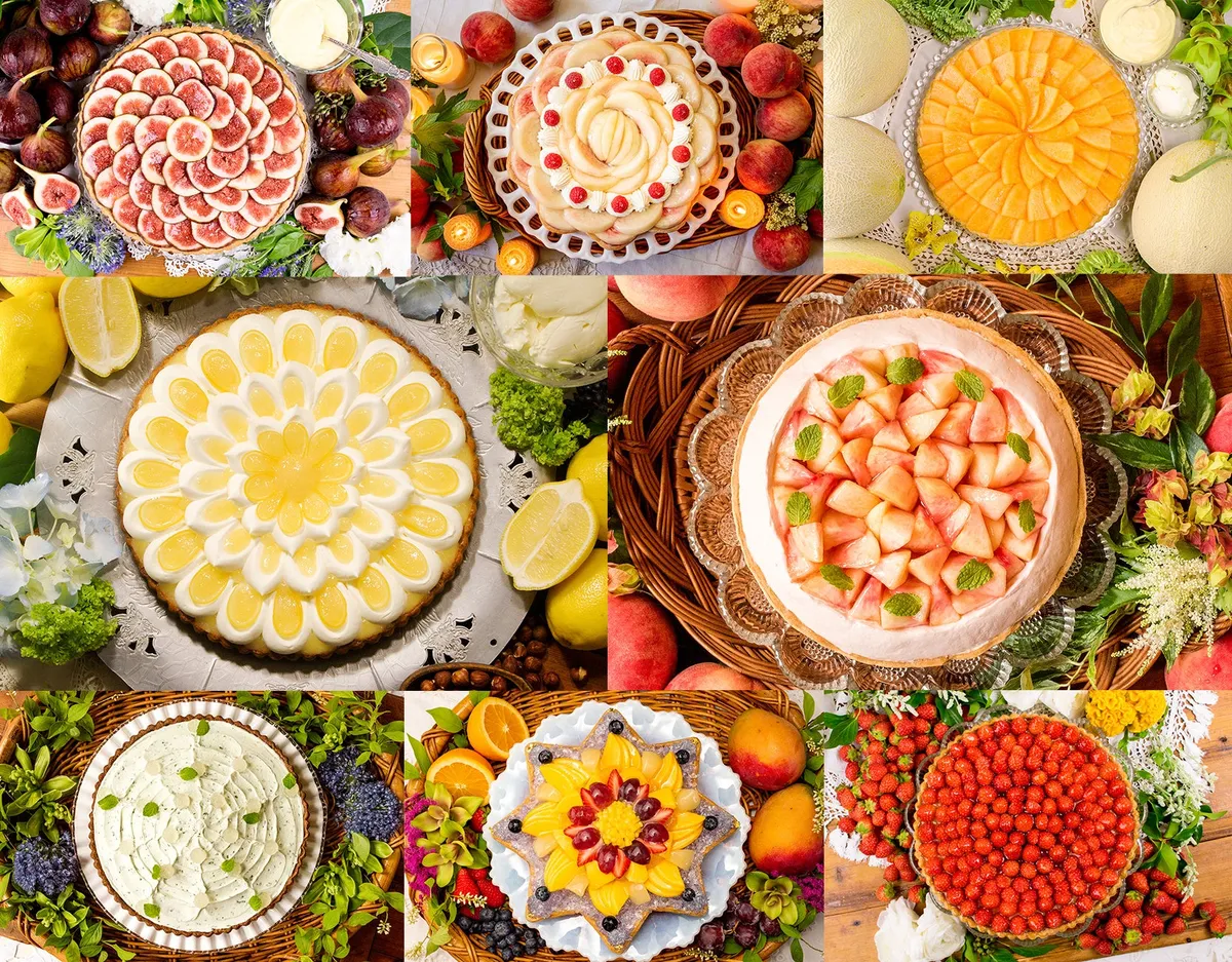 キルフェボンの夏限定タルトが並ぶ華やかなイメージ
