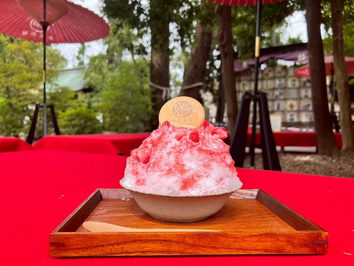 氷川茶庭のいちごかき氷