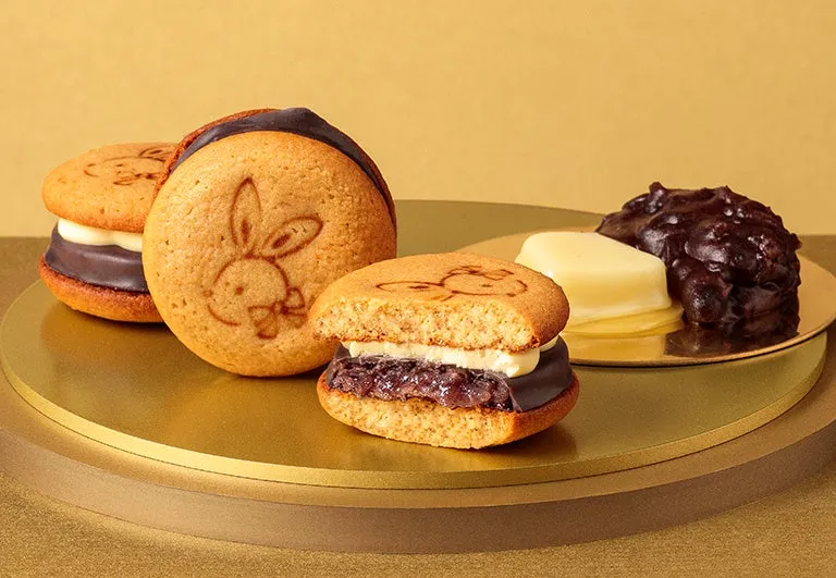 あんバターサンドの断面