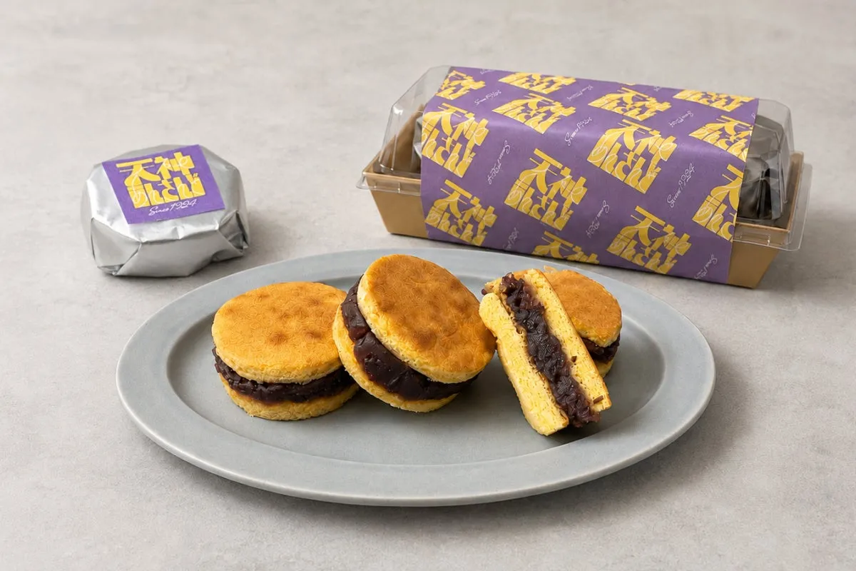 天神あんさんどの断面とパッケージ
