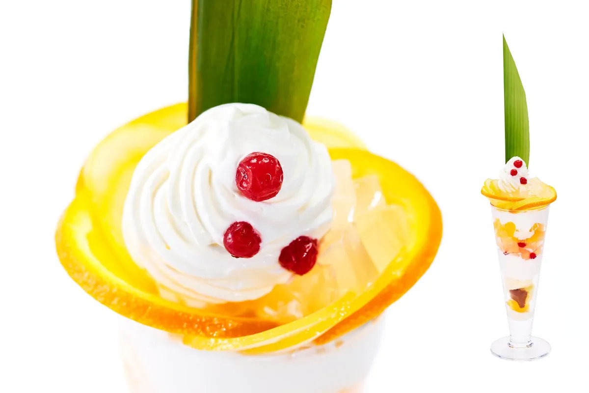レモンとオレンジの華やかな夏パフェ