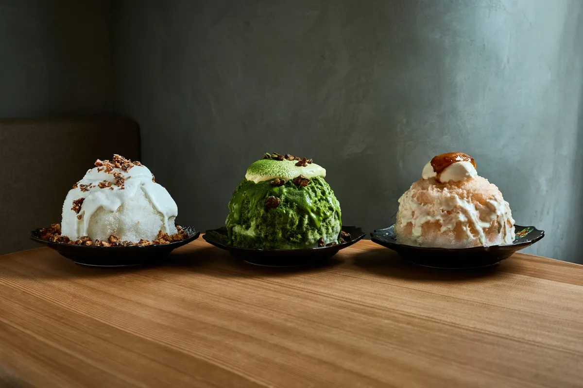 AMAM DACOTAN cafe&bakeで提供される3種類のかき氷「氷ノ山」