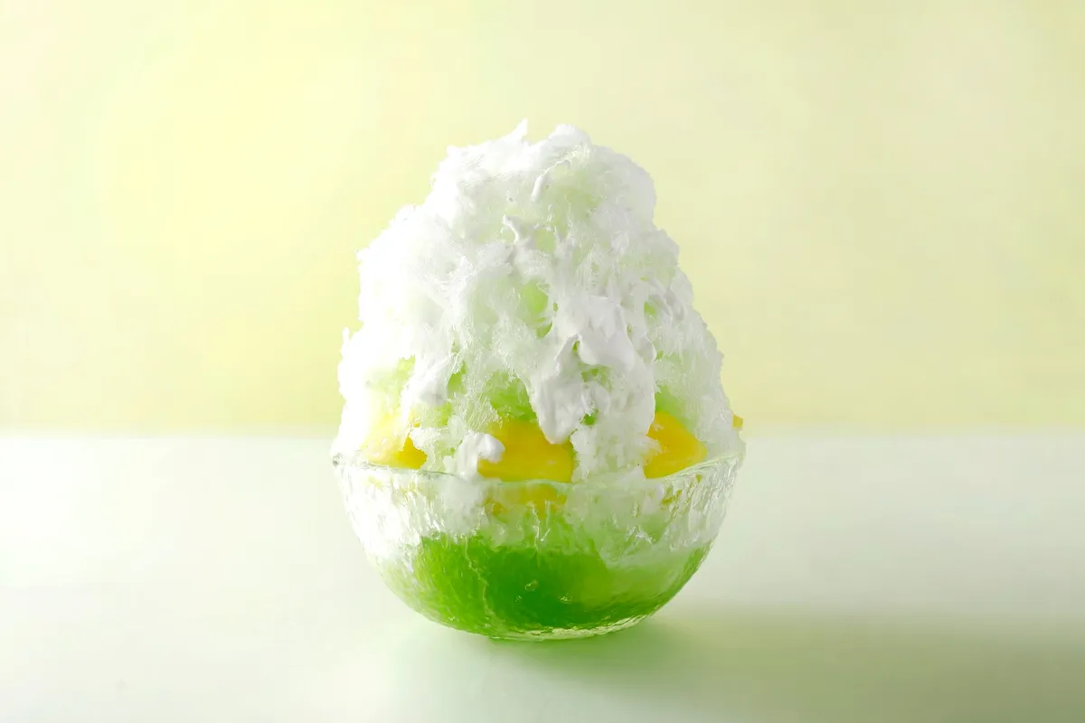 完熟メロンと生クリームが贅沢なかき氷