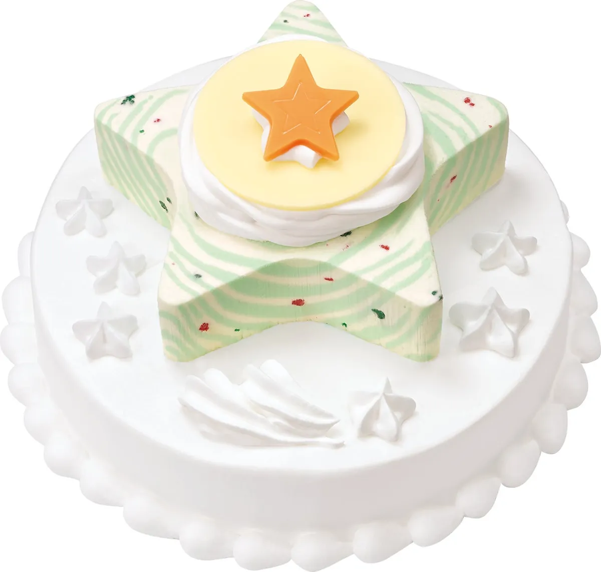 星形のポッピングシャワーが目を引く華やかなデコレーション