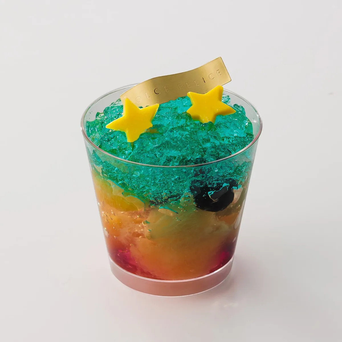 爽やかな青いジュレの彦星のフルーツジュレ