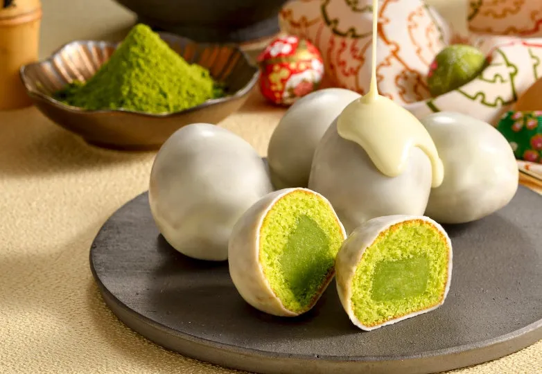 おたま姫の美しい抹茶の断面