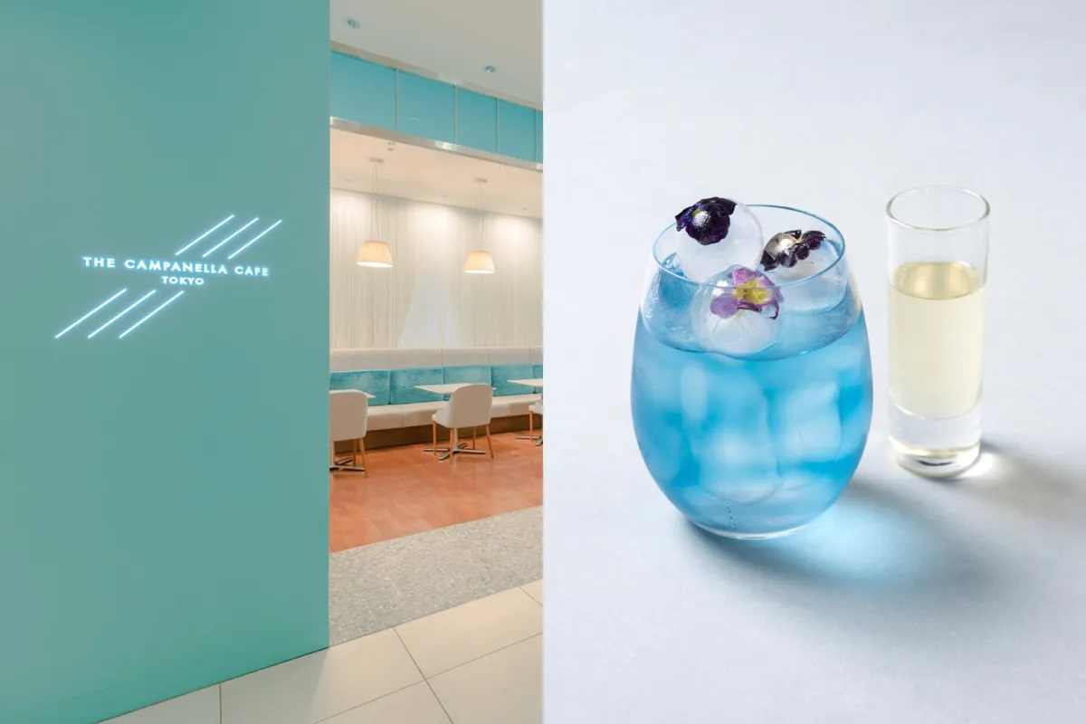 ブランドの世界観を表現したカフェの内装とブルーレモネード