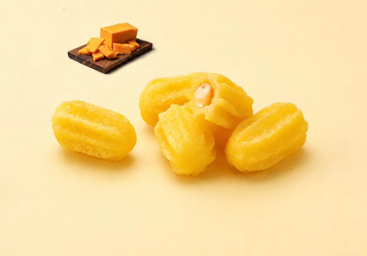 濃厚なチェダーチーズがたっぷり詰まった星のチュロス ぷちゅ