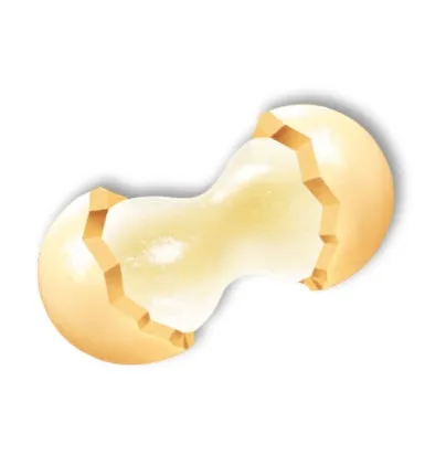 金のきなこもちの伸びる様子