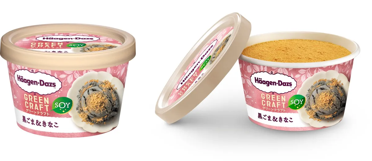 ハーゲンダッツ GREEN CRAFT ミニカップ「黒ごま&きなこ」のパッケージ