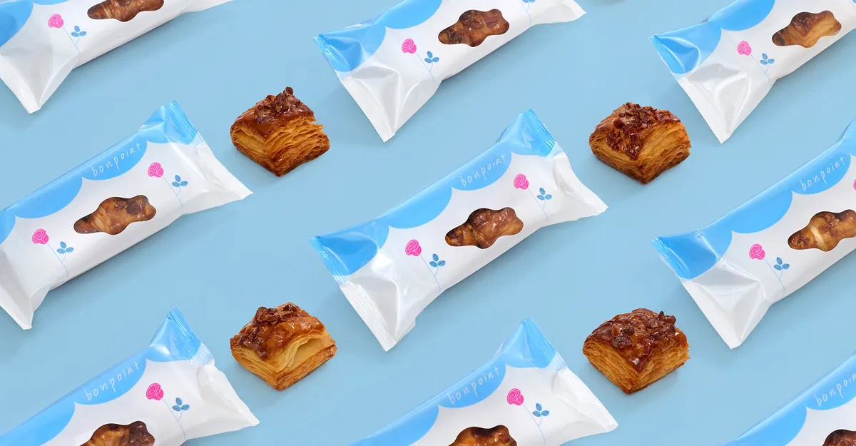 リニューアルしたボンポワンのパッケージとパイのレイアウト