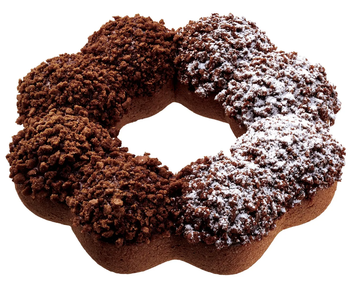チョコクランチがたっぷりトッピングされたポン・デ・ザクショコラ