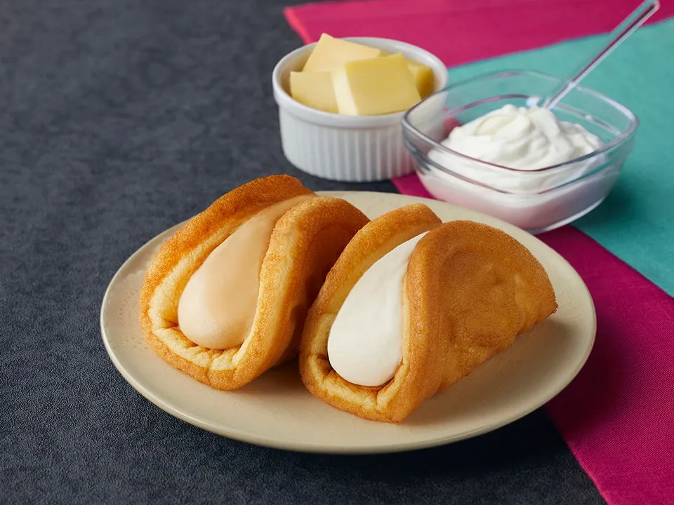 バタースカッチとヨーグルトスカッチの2種ワッフル